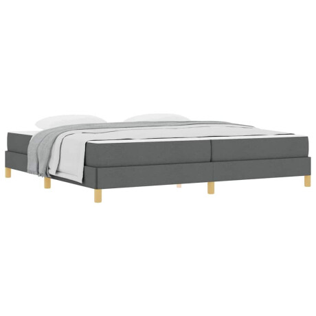 vidaXL Boxspring bed Taupe, Bruin 200 x 200 cm Stof, Engineered Hout afbeelding3 - 1