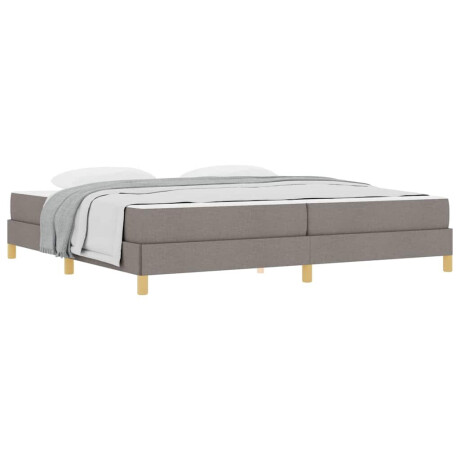 vidaXL Boxspring bed Taupe, Bruin 200 x 200 cm Stof, Engineered Hout afbeelding3 - 1
