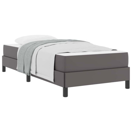 vidaXL Bedframe met matras Grijs 90 x 200 cm Stof afbeelding3 - 1
