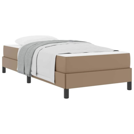 vidaXL Bedframe met matras Cappuccino 90 x 200 cm Stof afbeelding3 - 1