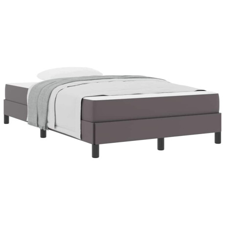 vidaXL Bedframe met matras Grijs 120 x 200 cm Stof afbeelding3 - 1