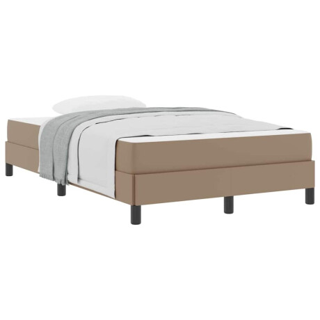 vidaXL Bedframe met matras Cappuccino 120 x 200 cm Stof afbeelding3 - 1