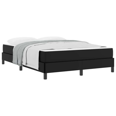 vidaXL Bedframe met matras Zwart 140 x 190 cm Stof afbeelding3 - 1