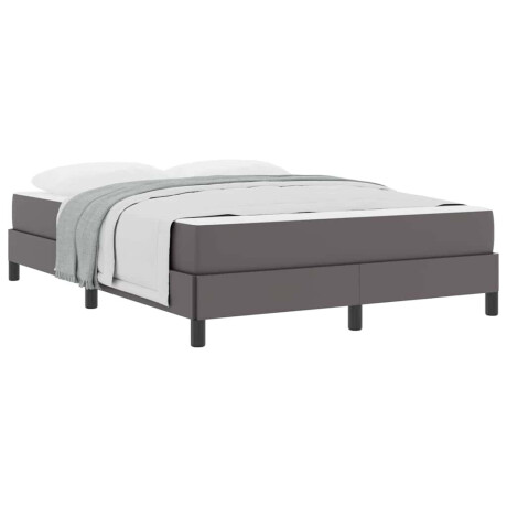 vidaXL Bedframe met matras Grijs 160 x 200 cm Stof afbeelding3 - 1