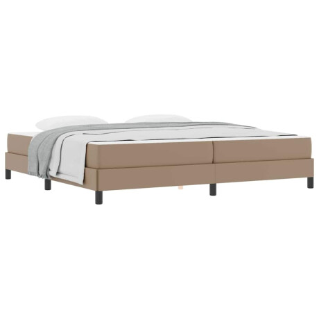 vidaXL Bed met matras Cappuccino 200 x 200 cm Kunstleer afbeelding3 - 1