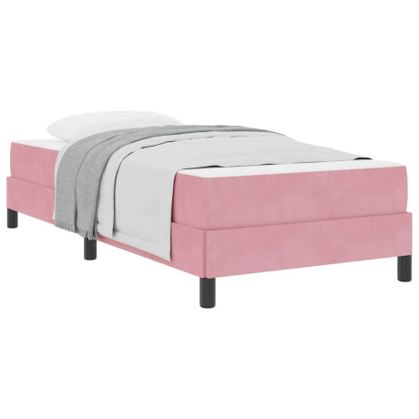 vidaXL Boxspringbed met matras Roze 90 x 190 cm Stof afbeelding3 - 1