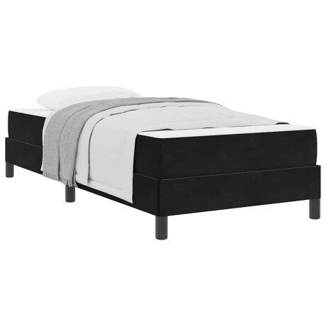 vidaXL Boxspringbed met matras Zwart 100 x 200 cm Stof afbeelding3 - 1