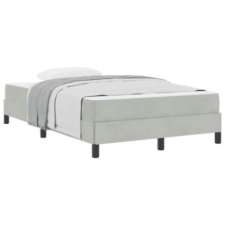 vidaXL Boxspringbed met matras Lichtgrijs 120 x 190 cm Stof afbeelding3 - 1