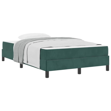 vidaXL Boxspringbed met matras Donkergroen 120 x 190 cm Stof afbeelding3 - 1
