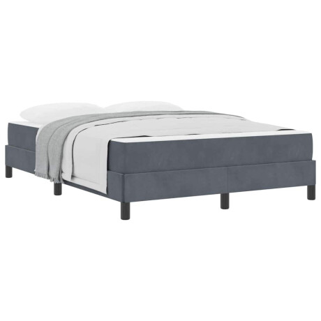 vidaXL Boxspringbed met matras Donkergrijs 140 x 190 cm Stof afbeelding3 - 1