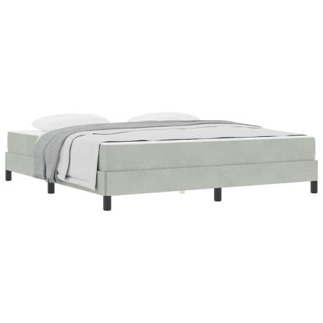 vidaXL Boxspringbed met matras Lichtgrijs 180 x 200 cm Stof afbeelding3 - 1