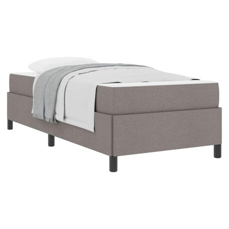 vidaXL Boxspring bed Taupe, Zwart 80 x 200 cm Stof, Engineered Hout afbeelding3 - 1