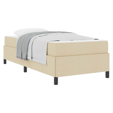 vidaXL Boxspring bed Taupe, Zwart 90 x 190 cm Stof, Engineered Hout afbeelding3 - 1