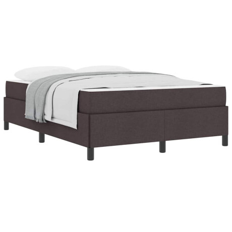 vidaXL Boxspring bed Bruin 140 x 200 cm Stof, Engineered Hout afbeelding3 - 1