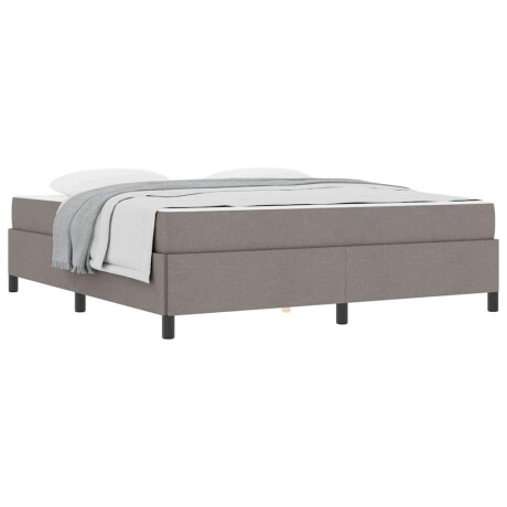 vidaXL Boxspring bed Taupe, Zwart 180 x 200 cm Stof, Engineered Hout afbeelding3 - 1