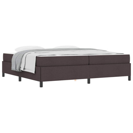vidaXL Boxspring bed Bruin 200 x 200 cm Stof, Engineered Hout afbeelding3 - 1