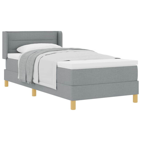 vidaXL Boxspringbed met matras Lichtgrijs 190 x 90 cm Stof afbeelding3 - 1