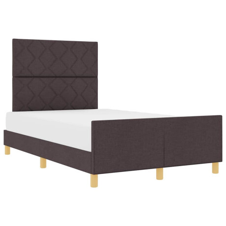 vidaXL Bedframe met hoofdeinde Donkerbruin 120 x 190 cm Stof afbeelding3 - 1