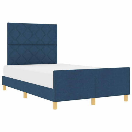 vidaXL Bedframe met hoofdeinde Blauw 120 x 190 cm Stof afbeelding3 - 1