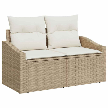 vidaXL 12-delige tuinsofa set met kussens Beige poly rattan acacia afbeelding3 - 1