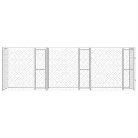 vidaXL Hondenbench Zilver 600 x 200 x 200 cm Gegalvaniseerd staal afbeelding3 - 1