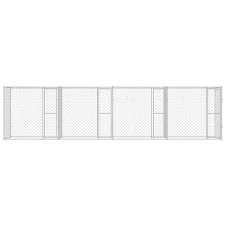 vidaXL Hondenbench Zilver 800 x 200 x 200 cm Gegalvaniseerd staal afbeelding3 - 1