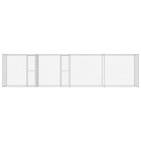 vidaXL Hondenbench Zilver 600 x 200 x 200 cm Gegalvaniseerd staal afbeelding3 - 1