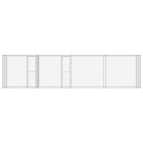 vidaXL Hondenbench Zilver 800 x 200 x 200 cm Gegalvaniseerd staal afbeelding3 - 1