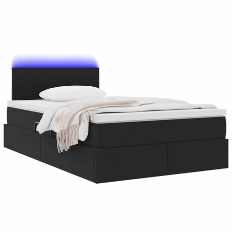 vidaXL Bed met LED -striplichten met opslag Zwart 120 x 200 cm Fluweel afbeelding3 - 1