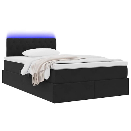 vidaXL Bed met LED -striplichten met opslag Zwart 120 x 200 cm Fluweel afbeelding3 - 1