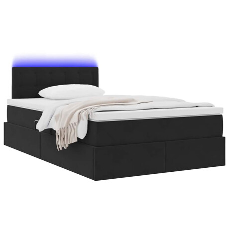 vidaXL Bed met LED -striplichten met opslag Zwart 120 x 200 cm Fluweel afbeelding3 - 1