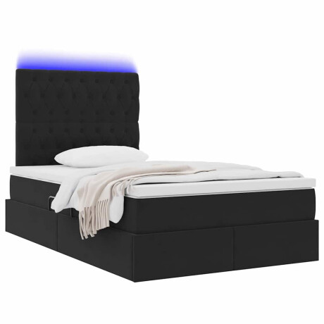 vidaXL Bed met LED -striplichten met opslag Zwart 120 x 200 cm Fluweel afbeelding3 - 1