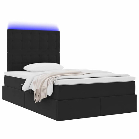 vidaXL Bed met LED -striplichten met opslag Zwart 120 x 200 cm Fluweel afbeelding3 - 1