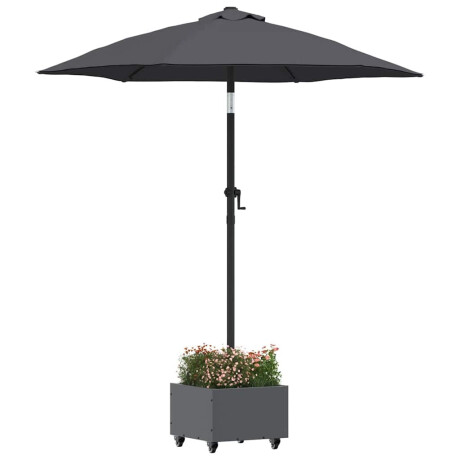 vidaXL Parasolbasis met plantenbak Antraciet 45 x 45 x 45 cm Staal afbeelding3 - 1