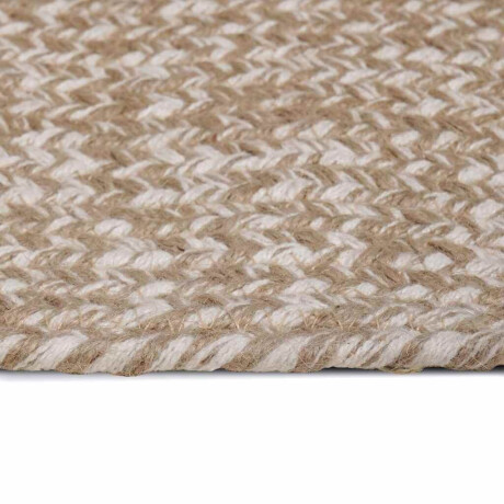 vidaXL Vloerkleden Vierkant Natuurlijk en Wit 160 x 160 cm Jute afbeelding3 - 1