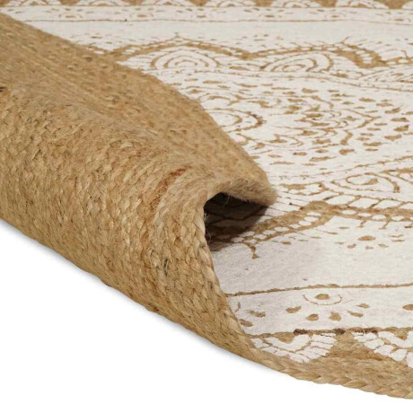 vidaXL Jute Tapijt Bloemen Naturel 205 x 305 cm Jute afbeelding3 - 1