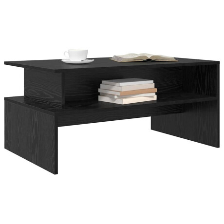 vidaXL Salontafel Zwart Eiken 90 x 55 x 42,5 cm Bewerkt hout afbeelding3 - 1
