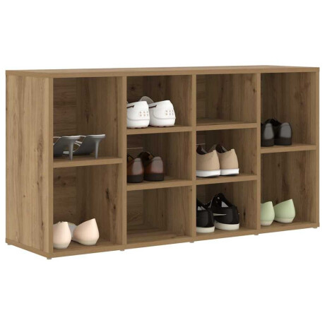 vidaXL Schoenenbank met plank Anders artisanaal eikenkleurig 103 x 30 x 55 cm afbeelding3 - 1