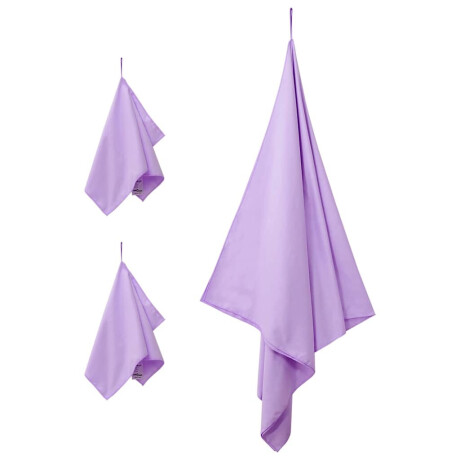 vidaXL Set van Sporthanddoeken 3 pcs Paars Polyester en Polyamide afbeelding3 - 1