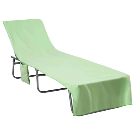 vidaXL Ligbedhanddoeken 2 pcs Groen 210 x 75 cm Polyester en Polyamide afbeelding3 - 1