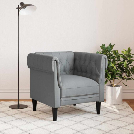 vidaXL Bank Lichtgrijs 78,5 x 74,5 x 74,5 cm Polyester afbeelding3 - 1