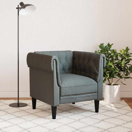 vidaXL Bank Donkergrijs 78,5 x 74,5 x 74,5 cm Polyester afbeelding3 - 1