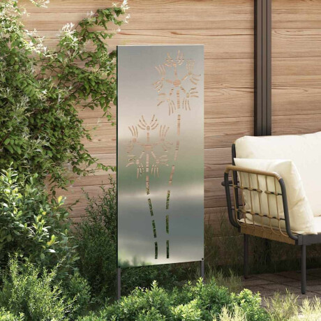vidaXL Tuin decoratief paneel Zilver 50 x 140 cm Gegalvaniseerd staal afbeelding3 - 1