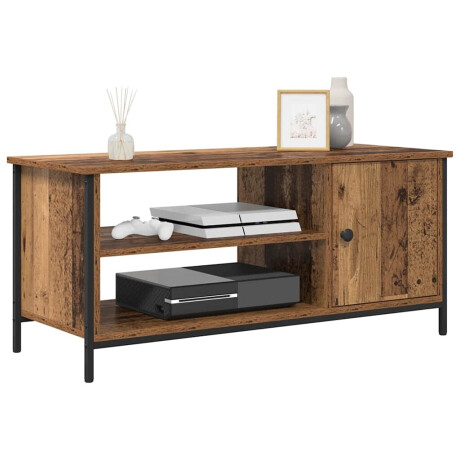 vidaXL TV-kast Oud Hout 100 x 40 x 45 cm Bewerkt hout afbeelding3 - 1
