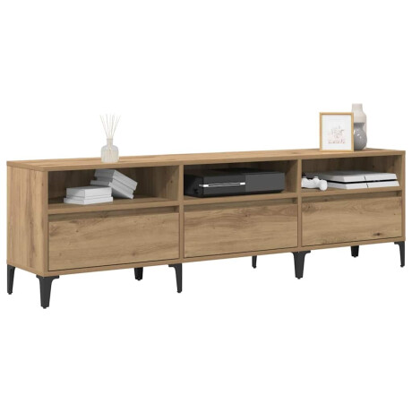 vidaXL TV-kast artisanaal eikenkleurig 150 x 30 x 44.5 cm Bewerkt hout afbeelding3 - 1