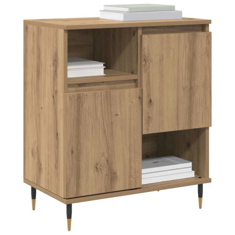 vidaXL Dressoir artisanaal eikenkleurig 60 x 35 x 70 cm Bewerkt hout afbeelding3 - 1