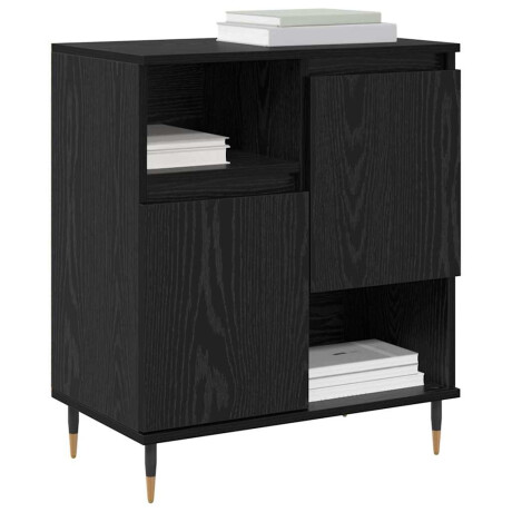 vidaXL Dressoir Zwart Eiken 60 x 35 x 70 cm afbeelding3 - 1