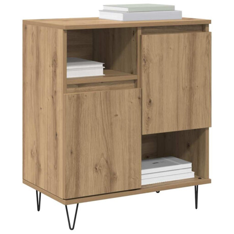 vidaXL Dressoir artisanaal eikenkleurig 60 x 35 x 70 cm Bewerkt hout afbeelding3 - 1