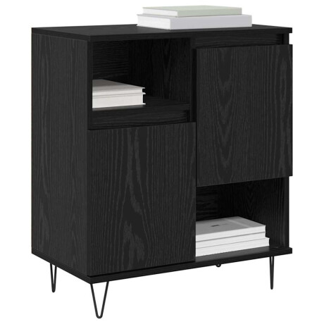 vidaXL Dressoir Zwart Eiken 60 x 35 x 70 cm afbeelding3 - 1
