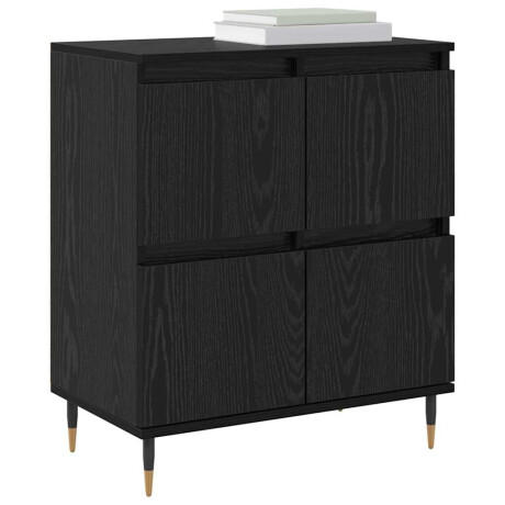 vidaXL Dressoir Zwart Eiken 60 x 35 x 70 cm afbeelding3 - 1